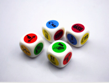 20mm colored six sides custom round corner printed game dice