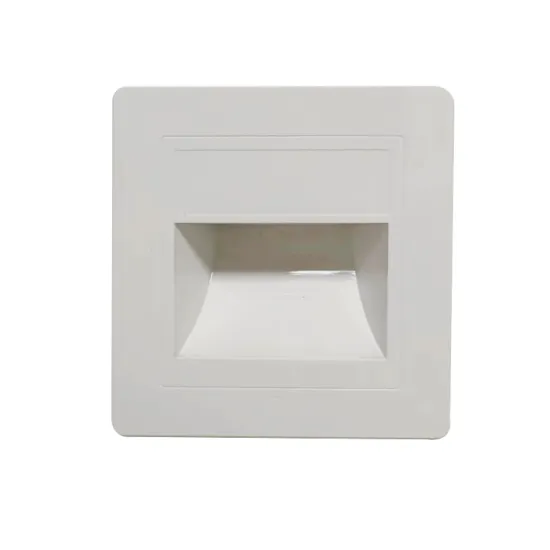 Plastic Indoor IP20 Black 2W Square Recessed LED Stair Light