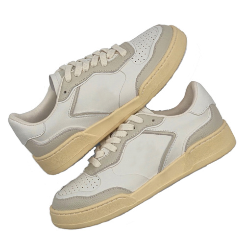 White Tie-on Sneakers Suitable for Any Occasion