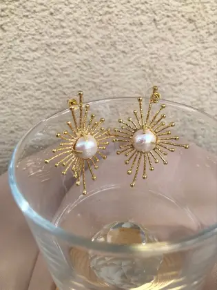 Baroque Pearl Unique Earrings Polaris Design Earrings