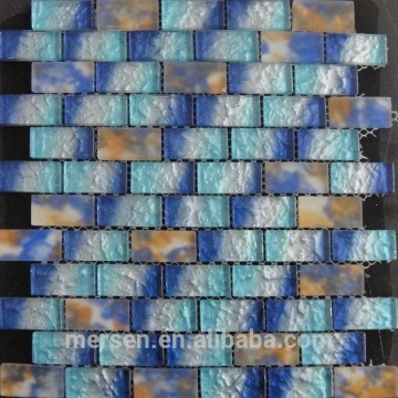 MSQQ6655 23x48mm Rectangle Shape Mix Crystal Glass Mosaic Tile For Backsplash