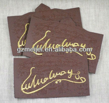 factory emboridery leather patch