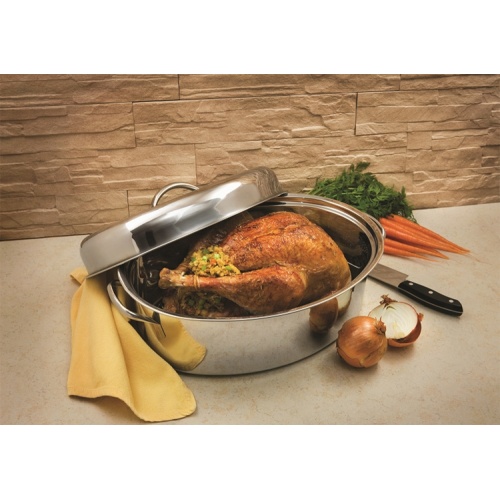 16 Inch Roaster Pan with tongs