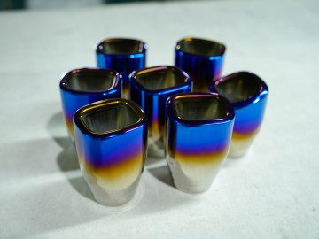 Rainbow plated automobile exhaust pipe tail throat