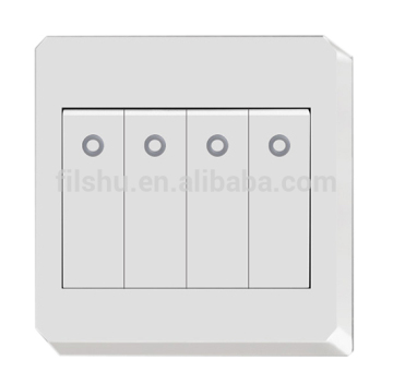 4 Gang 2 Way Switch With LED Indicator White color wall switch light switch