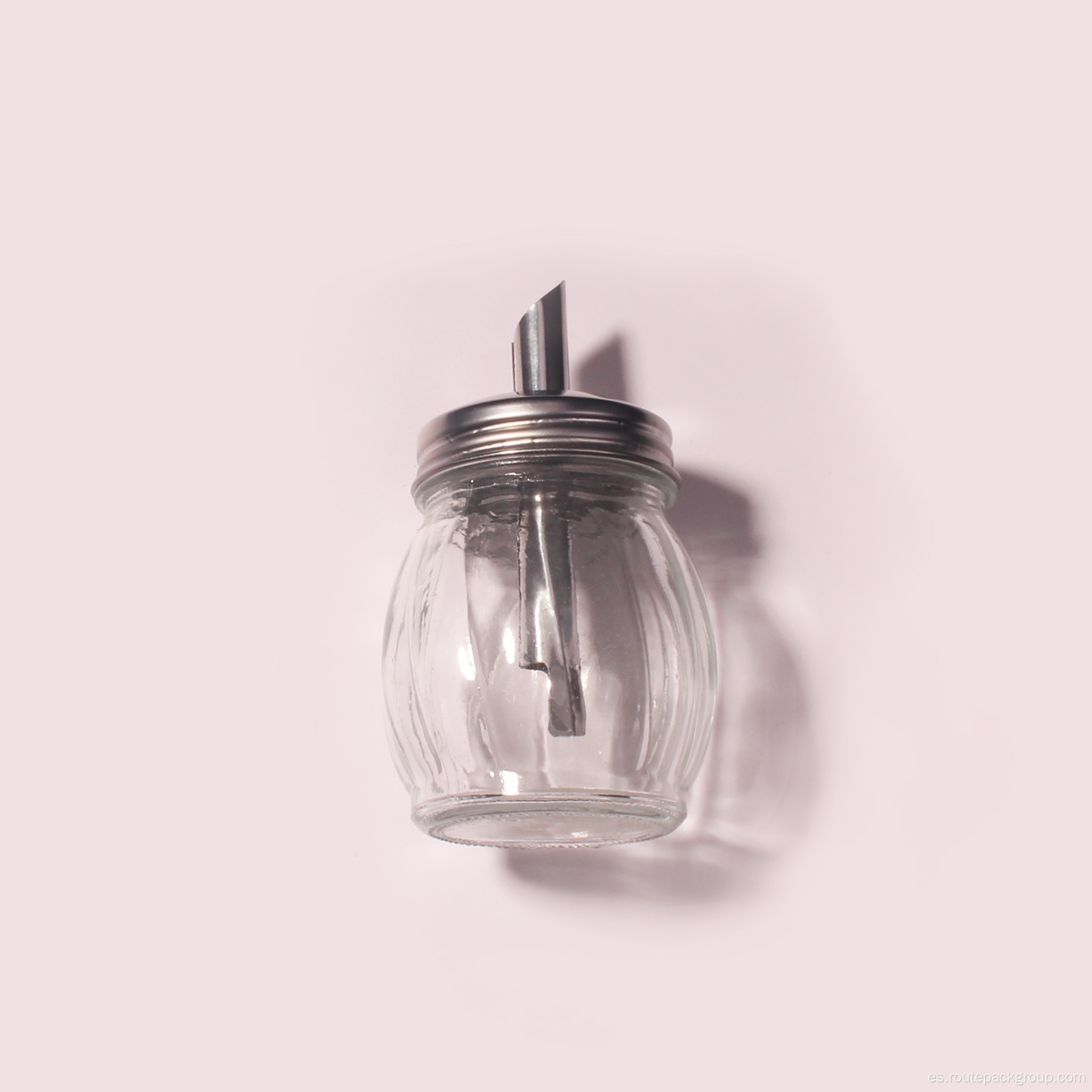 Jares de especias de vidrio vacío elegantes y prácticos de 140 ml/4.5 oz