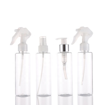 200ml 250ml 300ml 500ml empty plastic pet refillable fine silver aluminum lotion pump mist spray bottles chrome