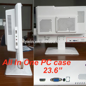 All in one pc type, Wall mount all in one pc built-in all in one pc case 23.6"LED monitor desktop computer without CPU