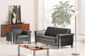 Kaki keluli Sofa Kulit tulen Perabot Pejabat Moden