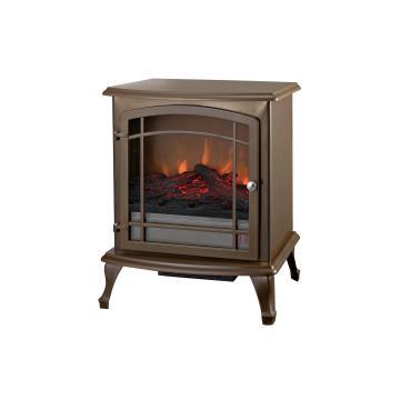 Electric Fireplace Stove (Realistic Flame and Logs with Glowing Ember)