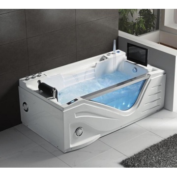 1person Luxury Hot Acrylic Massage Bathtub With TV