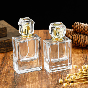 Botol minyak wangi semburan kaca 50ml yang tebal dengan tudung dan pam