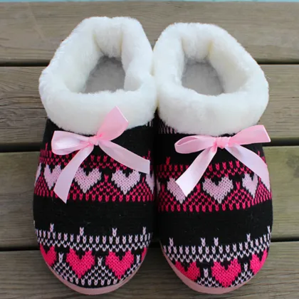 Ladies Women′s Knit Slippers Indoor Slippers Footwear Shoes