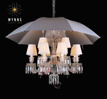 Lampada a ciondolo a led cristallina di baccarat di marie coquine