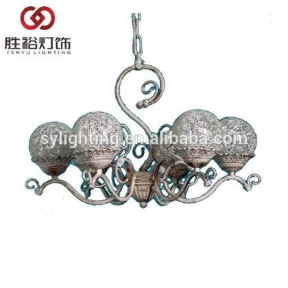 antique finish glass big chandelier