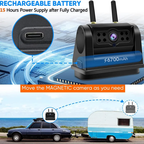 Wireless Vehicle Side Rear View Blind Zone Camera