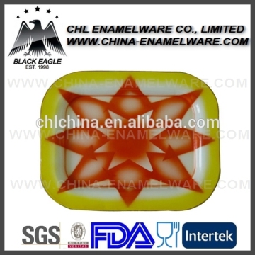Logo printed enamel steel plate for Brazil