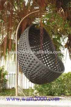 Aluminum PE Wicker Swing Chair