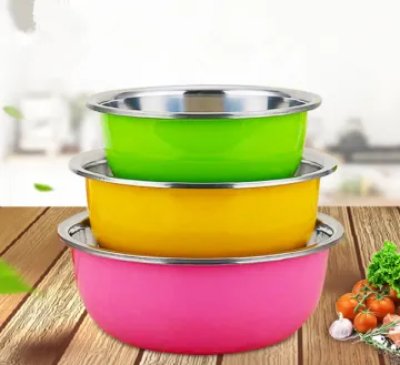 Stainless Steel Colorful Mixing Basin