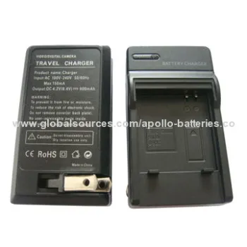 Grade A camera rechargeable battery charger for Samsung SLB-0837(B), 4.2V/600mAh