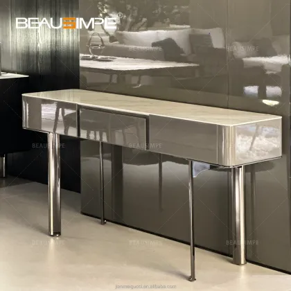 Calacatta Marble Sideboard Smokey Veneer