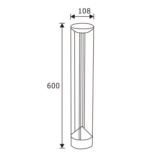 7W Aluminum 3000K CREE Led Bollard LightofSquare Led Bollard Light 7W