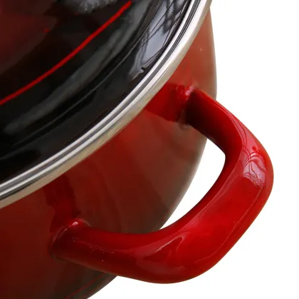Customizable Size Printing Logo Enamel Pot Set - Turkish Binaural Enamel Soup Pot