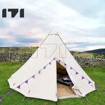 PU5000 Coating 14 Person Camping Geodesic Tent Red 4.8x6.6x3.2M