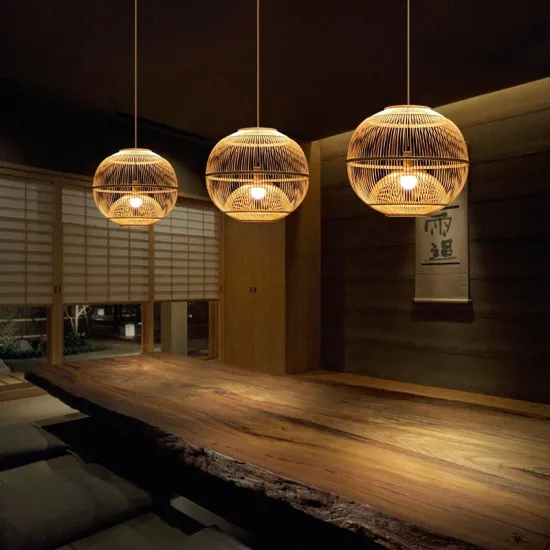 Modern Rattan and Bamboo Pendant Lights: Weaving Hanging Lamps for Hotels