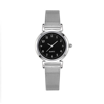 Quartz Watch Slim Silver Strap Watch for women