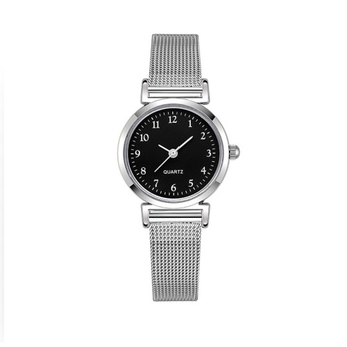 Quartz Watch Slim Silver Strap Watch for women