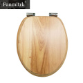 Asiento de inodoro de madera natural de Fanmitrk, fácil de limpiar