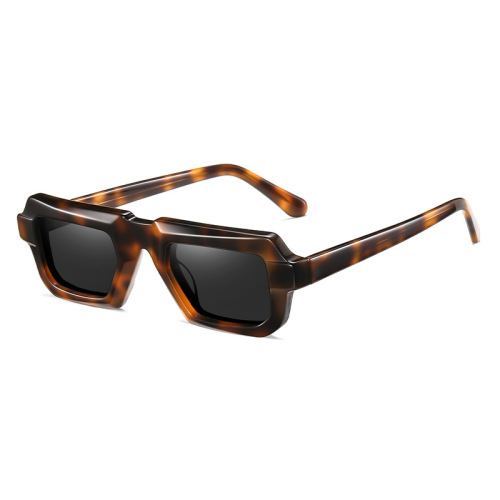 Double Layer Step-Cut Solid Acetate TAC Polarized Sunglasses