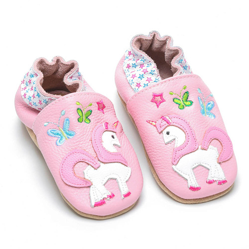 Zapatos Bebé Niña Unicornio Piel Suave