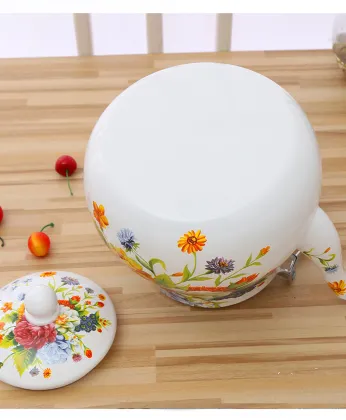 5L Pear Shape Cookware Kettle Tea Pot Enamel Kettle for Mare′s Milk