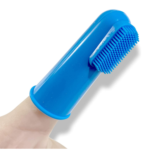 Brosse à dents de doigts de silicone de chien de chat gratuit BPA