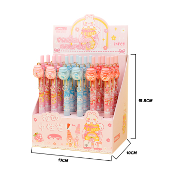 0.5mm Cute Rabbit Honeypot Quick Drying Unisex Retractable Ink Black Pen - Weibo Bestseller