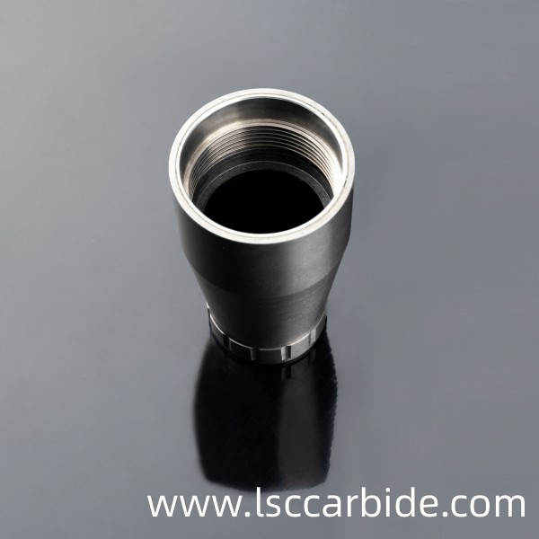 Sandblasting tungsten carbide nozzles