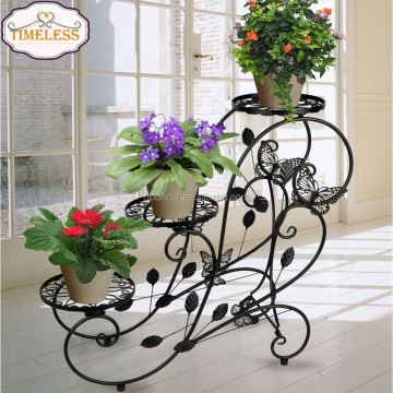Factory Direct Wrought Iron Flower Stand: Multi-Layer Balcony Living Room Display Rack