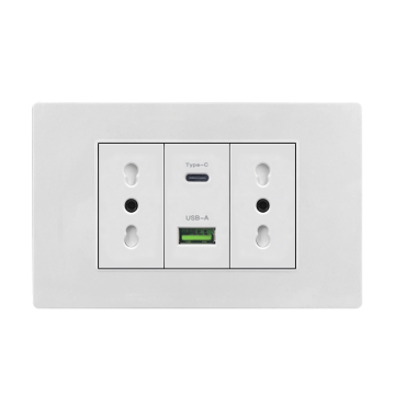 Podwójny włoski gniazdo elektryczne Chile z podwójną ładowarką USB 1000m
