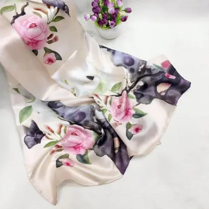 Customise silk luxury scarf