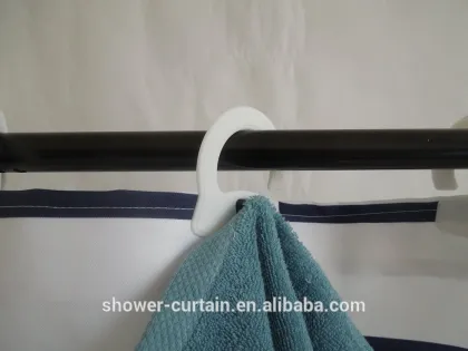 100% polyester linen look fabric shower curtain