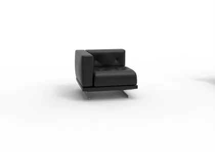 Office Furniture Home Office Waiting Sofa Chair Metal Base Fabric