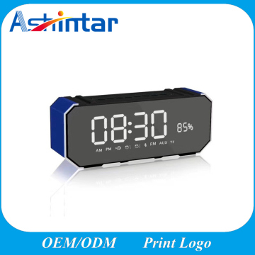 Alarm Clock FM Radio Wireless Stereo Bluetooth Speaker Built-in Micro Stereo Mini Speaker