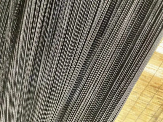 Knitted Stripe Polyester Metallic Lurex Pants