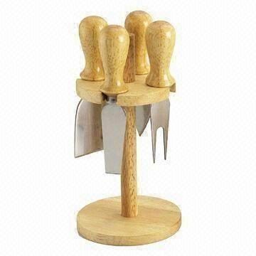 Pine Wood Cheese Set