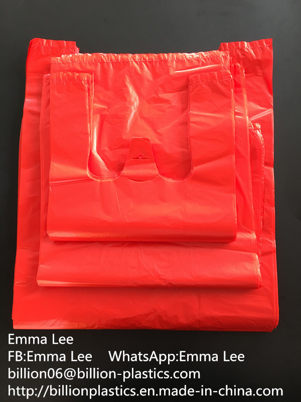 Plastic Food Vegetables Fruits Packing T Shirt Packaging Bag