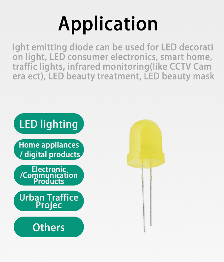 Super-Bright-8mm-Diffused-Yellow-LED-Lamp-590nm-803FYD59D3L148mm-Through-hole-LED-8mm-diffused-yellow-LED-590nm-LED-595nm-LED-40-degree_06