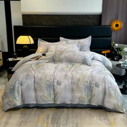 Durable Cotton Bedding Set with Smooth Texture - Four Piece Set