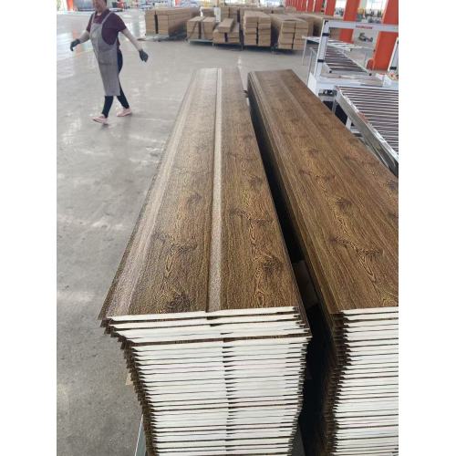 Light Brown Wood Grain Grooved Metal Carved Panel Exterior Wall Panel